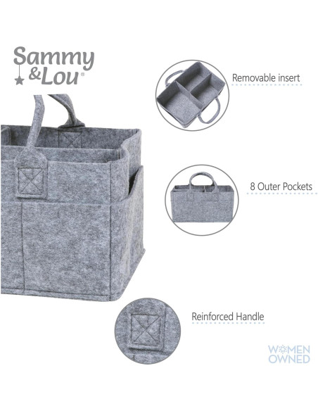 Caddy de Almacenamiento Plegable Sammy & Lou Gris Claro 29.2x15.2x20.3 cm