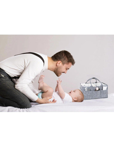 Caddy de Almacenamiento Plegable Sammy & Lou Gris Claro 29.2x15.2x20.3 cm