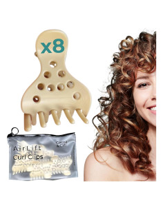 Clips de Elevación de Raíz Cocoa & Cali - Set de 8 Pinzas Voluminizadoras para Cabello Rizado