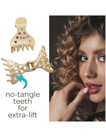 Clips de Elevación de Raíz Cocoa & Cali - Set de 8 Pinzas Voluminizadoras para Cabello Rizado