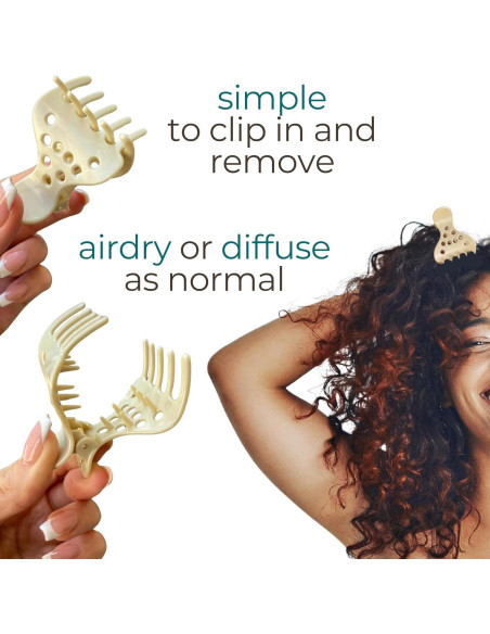 Clips de Elevación de Raíz Cocoa & Cali - Set de 8 Pinzas Voluminizadoras para Cabello Rizado