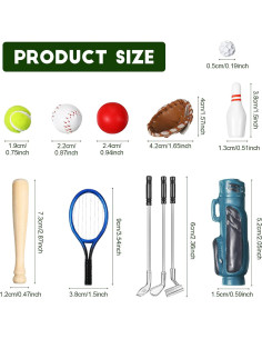 Conjunto Deportivo Miniatura Skylety 23 Piezas Casa Muñecas 2