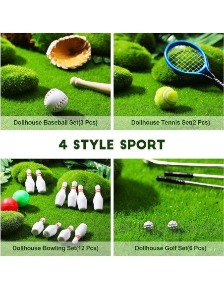 Conjunto Deportivo Miniatura Skylety 23 Piezas Casa Muñecas