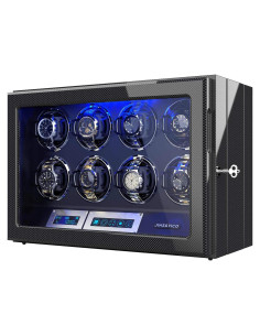 Enrollador de Reloj JINS&VICO 8 Espacios LCD Fibra de Carbono