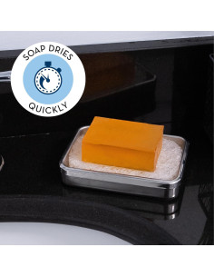 Soporte de Jabón en Barra S&T INC. Transparente Paquete de 4 2