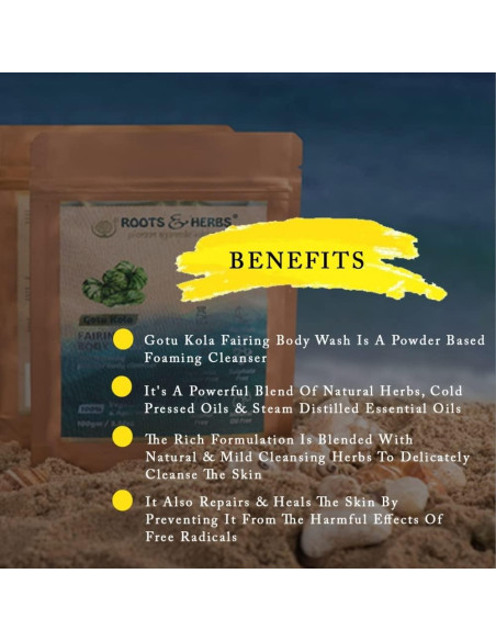 Polvo de Baño Ayurvédico Roots & Herbs Gotu Kola 100g