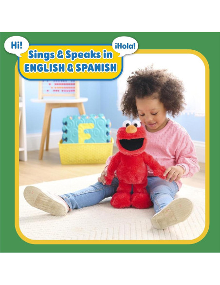 Muñeco de peluche Elmo deslizante Just Play 28.58 cm interactivo Muñeco de peluche Elmo deslizante Just Play 28.58 cm interactivo