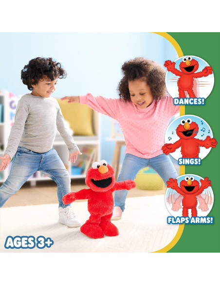 Muñeco de peluche Elmo deslizante Just Play 28.58 cm interactivo Muñeco de peluche Elmo deslizante Just Play 28.58 cm interactivo
