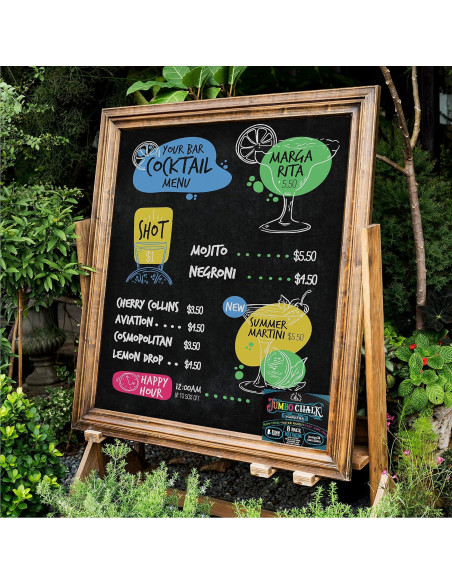 Marcadores de Tiza Líquida Jumbo LANA & LUCA 15mm Multicolor - Paquete de 8