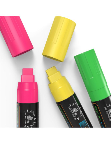 Marcadores de Tiza Líquida Jumbo LANA & LUCA 15mm Multicolor - Paquete de 8