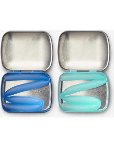 Pajitas de Silicona Reutilizables GoSili 20.32 cm 2pk Cobalto/Menta 2