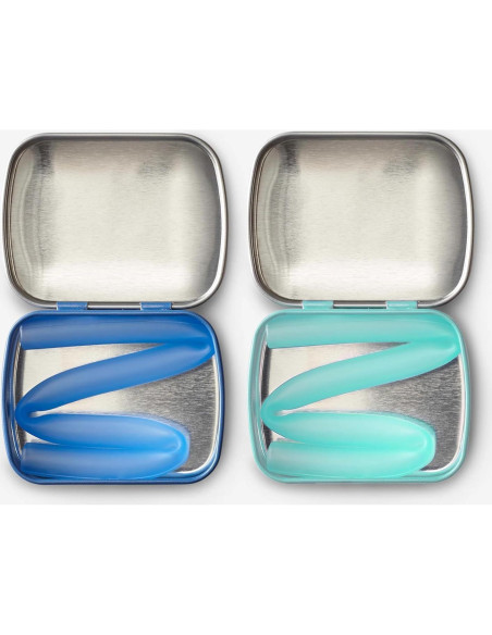 Pajitas de Silicona Reutilizables GoSili 20.32 cm 2pk Cobalto/Menta