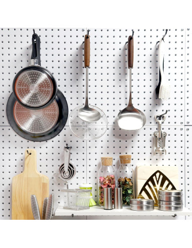 Ganchos de Tablero de Clavos HUHOLE 10 cm Negro 25PC Alta Resistencia