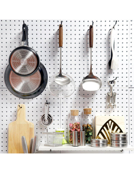 Ganchos de Tablero de Clavos HUHOLE 10 cm Negro 25PC Alta Resistencia