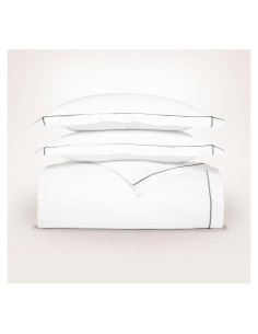 Conjunto de Edredón Bordado Doble Reina BOLL & BRANCH 100% Algodón Orgánico