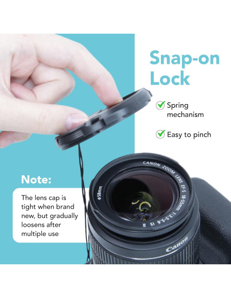 Tapa de Lente Frontal Foto&Tech 39mm con Cuerda Antipérdida
