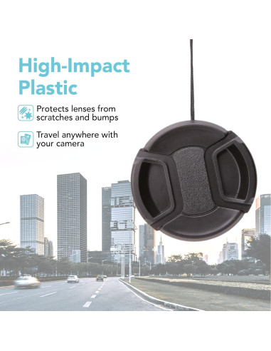 Tapa de Lente Frontal Foto&Tech 39mm con Cuerda Antipérdida