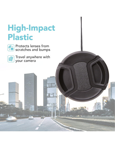 Tapa de Lente Frontal Foto&Tech 39mm con Cuerda Antipérdida