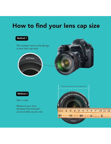 Tapa de Lente Frontal Foto&Tech 39mm con Cuerda Antipérdida