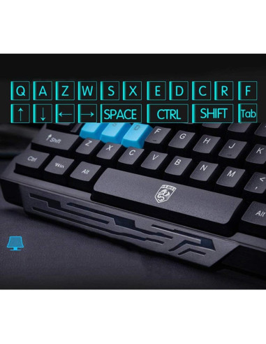 Combo Teclado y Ratón Inalámbrico Soke-Six 2.4GHz Ergonómico