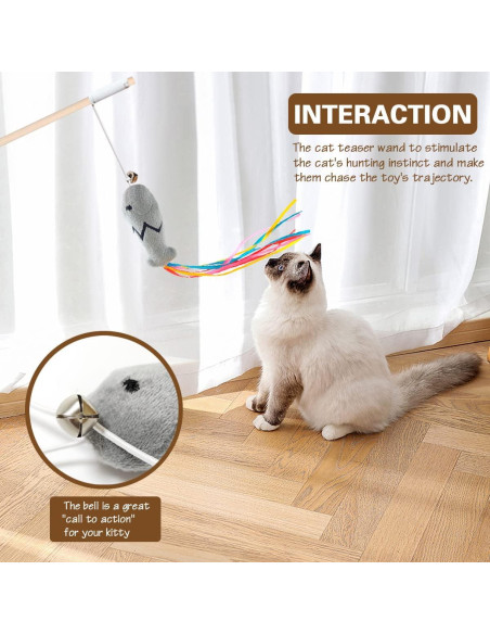 Juguete de Varita para Gatos Fashion&cool - 3 Piezas 40.64 cm