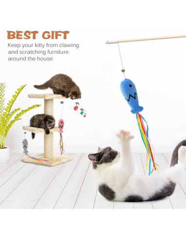 Juguete de Varita para Gatos Fashion&cool - 3 Piezas 40.64 cm