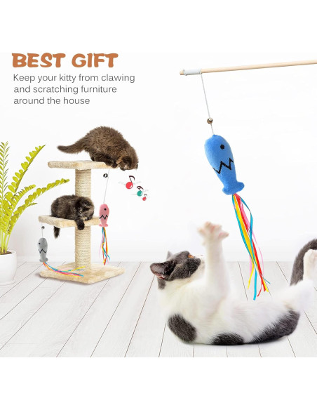 Juguete de Varita para Gatos Fashion&cool - 3 Piezas 40.64 cm