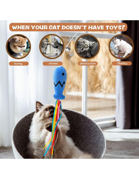 Juguete de Varita para Gatos Fashion&cool - 3 Piezas 40.64 cm
