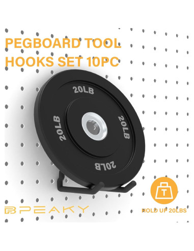 Ganchos de Tablero de Clavos BFPeaky 10PC Alta Resistencia