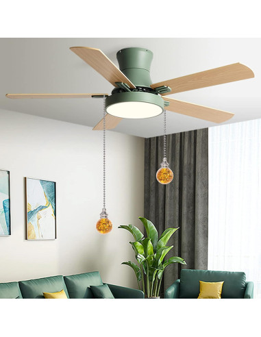 Cadena de Tirar de Cristal Ámbar con Esfera de Hielo 50cm