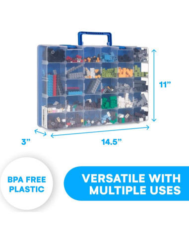 Caja de Almacenamiento Bins & Things 30 Compartimentos Azul