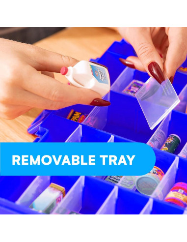 Caja de Almacenamiento Bins & Things 30 Compartimentos Azul