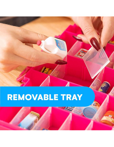 Caja de Almacenamiento Bins & Things 30 Compartimentos Azul