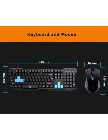 Combo Teclado y Ratón Inalámbrico Soke-Six 2.4GHz Ergonómico