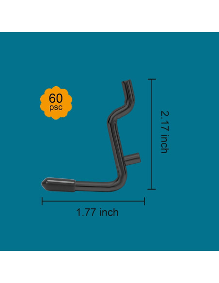 Ganchos de Tablero de Clavos Daanxw 60pcs Extra Gruesos 1/4"