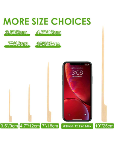 200 Pinchos de Bambú BBQStyle 8.9 cm para Aperitivos