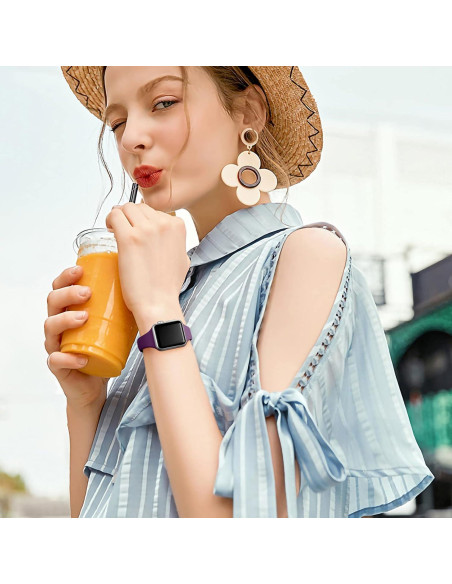 Lerobo 6 Bandas de Silicona Deportivas para Apple Watch 38-49mm