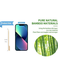 Brochetas de Bambú GuGen 11.94 cm 400 PCS para Aperitivos 2
