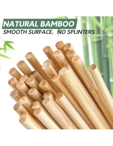 300 Pinchos de Madera 15 cm Youchuanghui para BBQ y Aperitivos