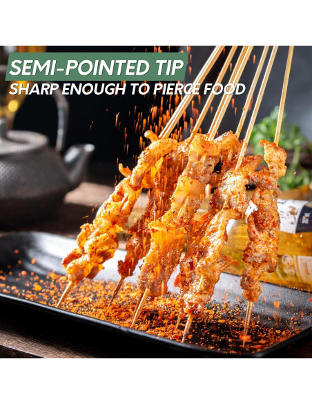 300 Pinchos de Madera 15 cm Youchuanghui para BBQ y Aperitivos