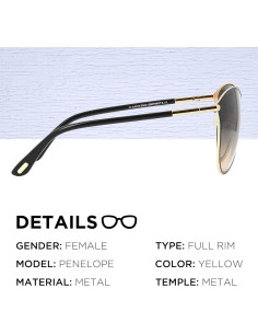 Gafas de Sol Tom Ford FT0320 PENELOPE Oro Rosa 59mm 2