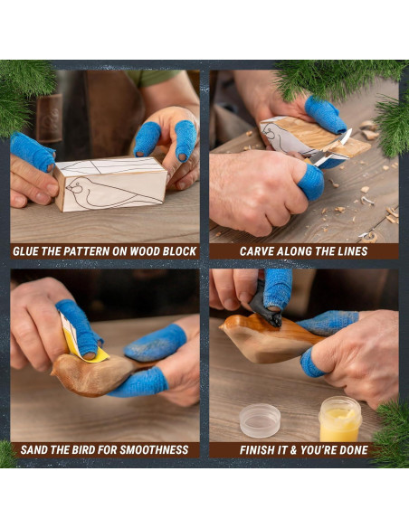 Kit de Tallado en Madera BeaverCraft DIY Pájaro de Confort