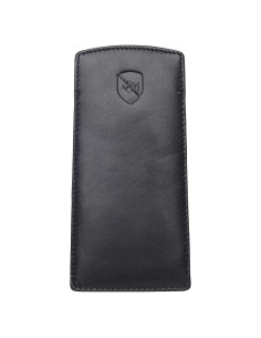 Estuche para Gafas Allen & Mate 100% Cuero Premium Negro