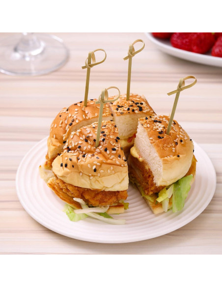 100 Palillos de Cóctel de Bambú Natural 12 cm - CockStixs