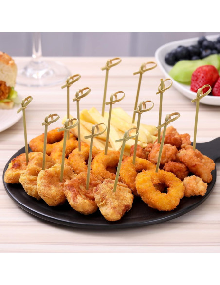 100 Palillos de Cóctel de Bambú Natural 12 cm - CockStixs