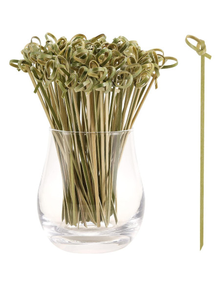 100 Palillos de Cóctel de Bambú Natural 12 cm - CockStixs