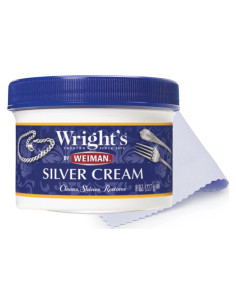 Crema Limpiadora de Plata Weiman 226g con Paño Pulido