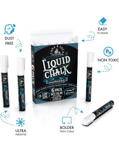 Bolígrafo de Tiza Líquida LANA & LUCA - 6 Paquete Punta Fina 2