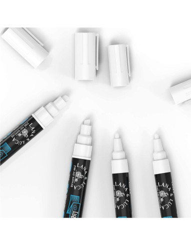 Bolígrafo de Tiza Líquida LANA & LUCA - 6 Paquete Punta Fina