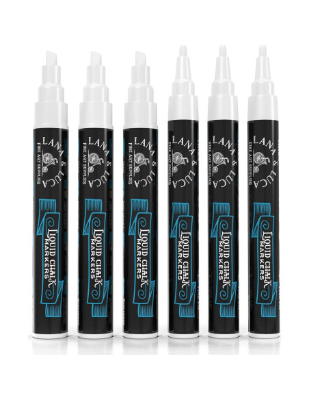 Bolígrafo de Tiza Líquida LANA & LUCA - 6 Paquete Punta Fina